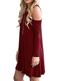 PCEAIIH Camiseta sin mangas de verano con hombros descubiertos y túnica con hombros descubiertos Vestido suelto con bolsillos