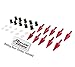 Spike Motorcycle Windscreen Bolts Windshield Screws Set Universal 10 Piece (Red)