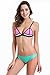 Floravogue Neoprene Bikini Mesh Top Bathing Suit Swimsuit Green Top Silver Bottom FBA