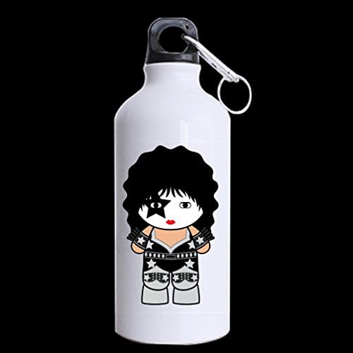 DONGMEN Alluminum Kiss Hard Rock Band Portable 13.5 oz Sports Drinking Bottle Travel Bottle BPA Free Bottle Two Sides