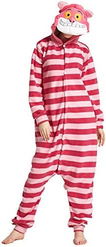 Chorade Cheshire Cat Onesie Costume Unisex Adult Animals Cheshire Cat Pajamas Cosplay