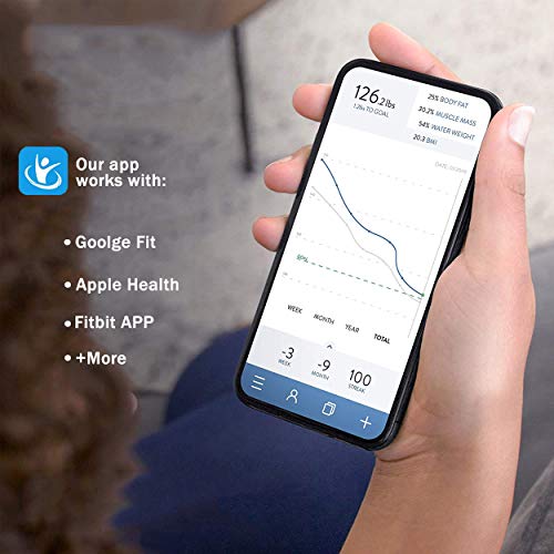 Bluetooth Body Fat Scale Weighing Machine Scales for Body Weight USB Rechargeable Bluetooth