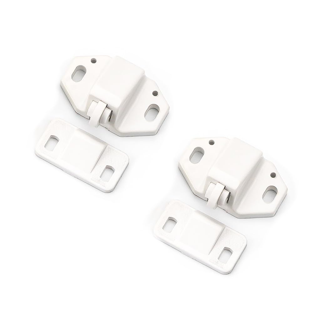 Plastic Door Catch Latches, 2 Pcs Door Retainer Catches Strong Hold Accessories for Cabinet Caravan Cupboard Motorhomes Boat (B)