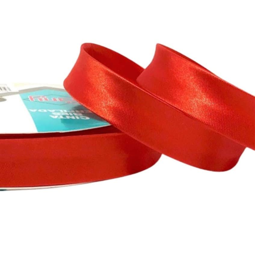 Plush Addict Single Fold Satin Bias Binding Tape for Sewing, Edging, Stitching, Hemming, Trimmings, Accessories, Outfits and Crafts - Deep Orange - 18mm Wide x 5 Metre — image 1
