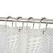 Amazer Shower Curtain Rings, Shower Curtain Hooks Rust-Resistant Shower Curtain Rings Hooks for Bathroom Shower Rod Curtains, Matte Nickel, Set of 12