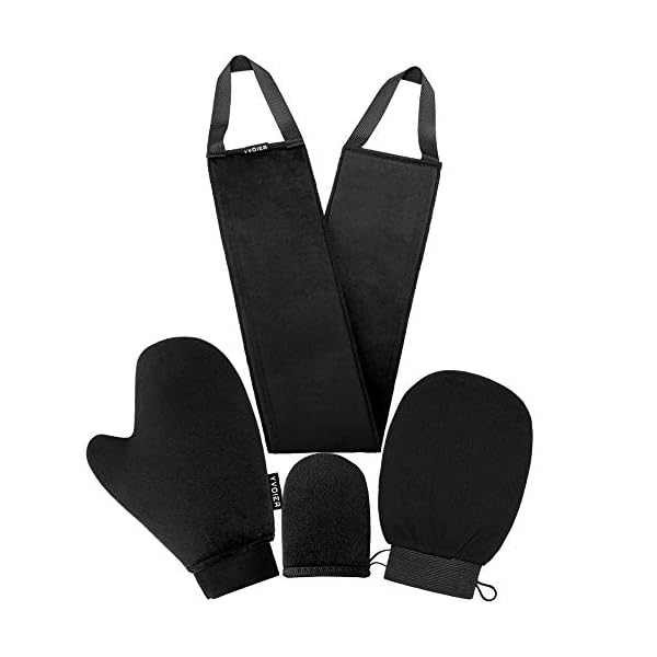 YVOIER-Self-Tanning-Mitt-Applicator-Kit-4-in-1-Self-Applicator-Set-with-Exfoliating-GloveTan-Mitt-ApplicatorTanning-Back-Lotion-Applicators-for-Your-BackFace-Mitt-for-Tanning-Lotion-Streak-Free-Tan YVOIER Self Tanning Mitt Applicator Kit 4 in 1 Self Applicator Set with Exfoliating Glove,Tan Mitt Applicator,Tanning…
