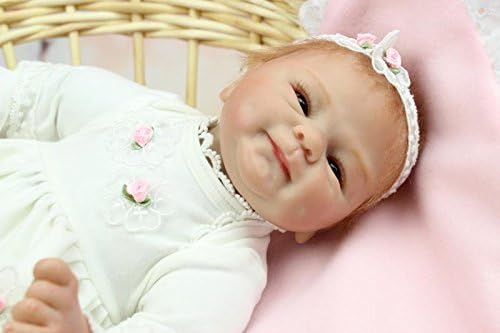 Binxing Toys Reborn Baby Dolls Cute Newborn Boy and Girl Silicone Weighted Body Realistic Reborn Dolls18 Inch Beautiful Outfits Set Great Birthday Gifts for School Children (1495-03)