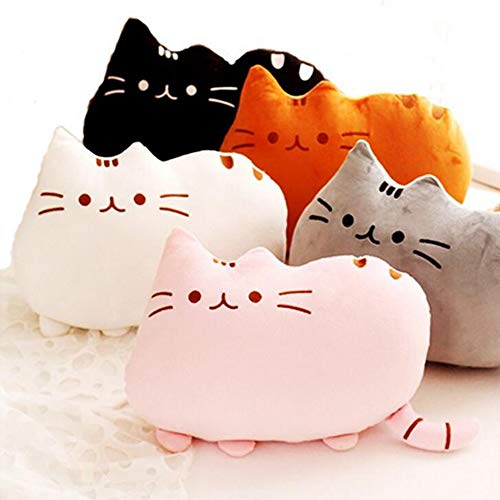 Sumerk Cat Shape Pillow Car Sofa Chair Back Cushion, Cat Plush Toys Cat Decorative Pillowcase Gift for Children - Thumbnail 5