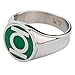 Men's Stainless Steel DC Comics Green Lantern Ring with a Classic Green Enamel Inlay