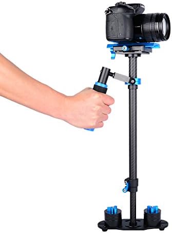 YELANGU S60T Camera Stabilizer Pro Version for Camera Video DV DSLR Nikon Canon, Sony, Panasonic (Blue)