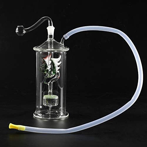 WATCHYOURNAME-8inches Clear Glass Oil Burner Can Fill Water -Unique Crane Design(1pcs)