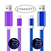 Phone Charger Cable, Bambud 2 Packs 3 ft Flowing LED Light Up USB Sync Charging Cable Cord Compatible Phone Xs Max XR X 8 7 Plus 6s 6s Plus 6 6 Plus 5s 5c 5 Pad (P & B)