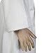 Arus Men's Short Kimono Bathrobe Turkish Cotton Terry Cloth Robe White L-XL