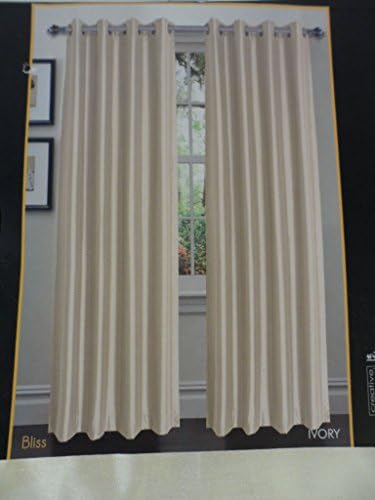 Twilight Thermal Faux Silk Grommet Top Curtain 63" - Ivory
