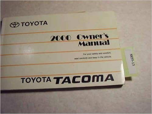 2000 Toyota Taa Owners Manual Toyota Books