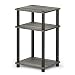 FURINNO Just 3-Tier End Table, 1-Pack, French Oak Grey/Black primary