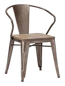 Amazon.com - Zuo Modern Helix Dining Chair, Rustic Wood ...