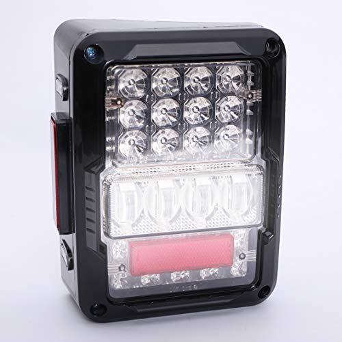 SPL DOT Approved LED Tail Light & Brake Light & Ultimate Reverse Lights EMC Build-in Rear Light Back Up Lights Daytime Running Lamps Replacement for Jeep Wrangler JK/JKU 2007-2017 - Thumbnail 6