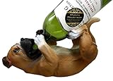 Atlantic Collectibles Fawn Boxer Wine Bottle Holder Caddy Figurine 10