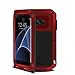 Love Mei Powerful Case Waterproof Shockproof Aluminum Metal Cover for Samsung Galaxy S7 Edge (Red)