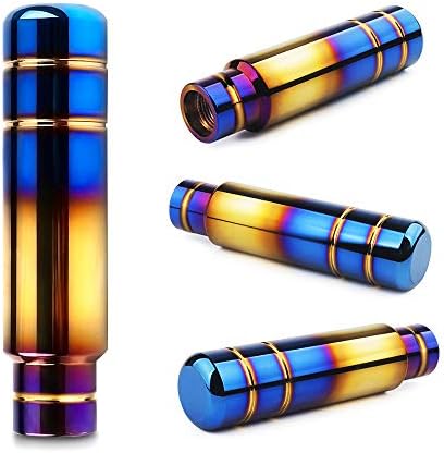 Car Weighted Shift knob Aluminum Shifter knobs, Manual Car Accessories, Automatic Shift knob Without Button Car Gear Lever Stick Shift Handle 5inch with 3 Threaded Adapters M8 M10 M12 x 1.25 (Blue): Home Improvement