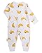 Kidsform Unisex Infant Baby Organic Rompers Footless Coverall Bodysuits Jumpsuit 3-24M banana 12-18M