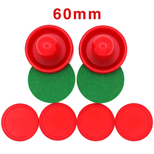 Air Hockey,Home Standard Air Hackey Paddles and Pucks,76mm and 60mm Air Hockey Set for Kids Adult Birthday Party Favours,Great Goal Handles Pushers Replacement Accessories for Game Table Equipment