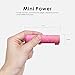 Portable Phone Charger 2600mAh, Mr.mAh Mini Power Bank Fast Charging External Battery Charger Pocket Sized Battery with Rubber Phone Holder for Phone, Headphone, MP3 and More(Pink)