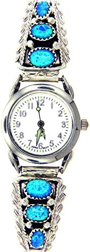 Rich Peel Made in USA by Navajo Artist Robert Brown Created Opal Ladies Watch Bracelet