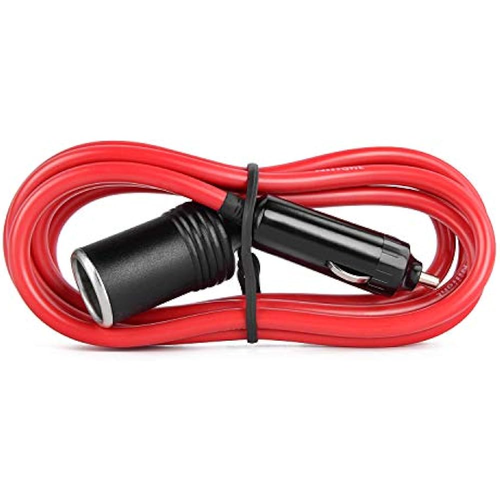 Cigarette Lighter Extension Cord Cable Heavy Duty 6ft 12V/24V Car