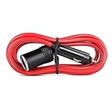 Nilight Cigarette Lighter Extension Cord Cable Heavy Duty 6ft 12V/24V Car Charger with Cigarette Lighter Plug Cigarette Lighter Socket,2 Years Warranty