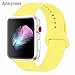Annymei Watch Band, Durable Soft Silicone Replacement Compatible Watch Strap Replacement Sport Band Watch Band Series 5/4/3/2/1 Sport, Edition