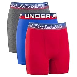 Under Armour boys 3 Pack Performance Boxer Briefs