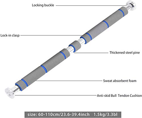 ITTA-Adjustable-60100cm-80130cm-Pull-Up-Bar-Chin-Up-Bar-Door-Horizontal-Bars-Exercise-Home-Workout-Gym-Training-Workout-Bar-Sport-Fitness-Equipments-Upto-200KG-Load-Weight