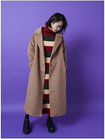 Amazon イーハイフンワールドギャラリー E Hyphen World Gallery シャギールーズロングコート 123ベージュ F コート ジャケット 通販