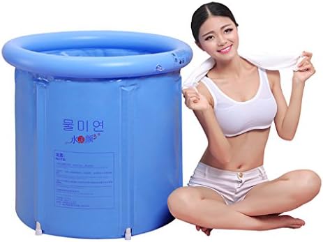 Inflatable Tub Folding Bath Tub Tub Tub Adult Child Bath Barrel (Blue) ( Size : S )