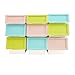 LuxorWare 3 Piece Storage Bins home Organizer for Kids Toys, Clothes & Kitchen food (Blue(S), Pink(M), Green(L)x2)