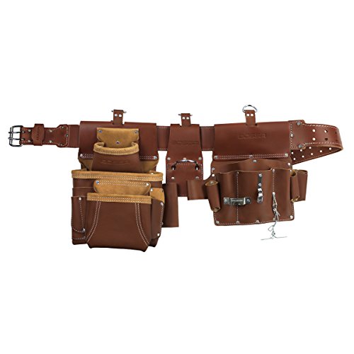 BOSSA 12-Pocket Top Grain Leather Electrician's Tool Apron