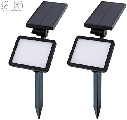 Rorad Solar Lights Super Bright 48 LEDs Waterproof 2 in 1 Adjustable for Garden Landscape Flood Pathway Deck Yard Wall Outdoor Auto ON/OFF 2017