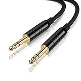 CableCreation 10 Feet 6.35mm 1/4" TRS to 6.35mm 1/4" TRS Balanced Stereo Audio Cable, Male to Male, 3 Meters/Black
