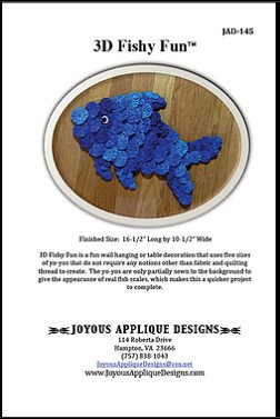 Joyous Applique Designs 3D Fishy Fun Yo-Yo Wallhanging Project Pattern