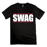 XY-TEE Men's Crew Neck Tee Funny KCCO Swag Swagger HipHop Black Size XS