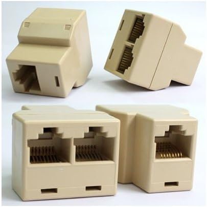 2 X RJ45 Cat 5 LAN Ethernet Splitter Connector Adapter