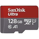 SanDisk 128GB Ultra microSDXC UHS-I Memory Card with Adapter - C10, U1, Full HD, A1, Micro SD Card - SDSQUAR-128G-GN6MA