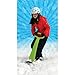 WinterFun Durable, Sturdy Snow Scooter with Snowboard-Type Base,Easy Grip Handle,Fold-up Snowboard Kick-Scooter for Use on Snow and Grass,1pcBlue