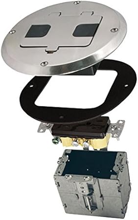 Hubbell Raco 6239ni Floor Kit With Recessed Duplex 15a Tr Device