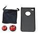 Neewer 3 in 1 Camera Lens Kit (Fish Eye Lens, Wide Angle + Micro Lens) for Apple iPhone 4 4S(Red 3 in 1 Lens Kit for 4s)