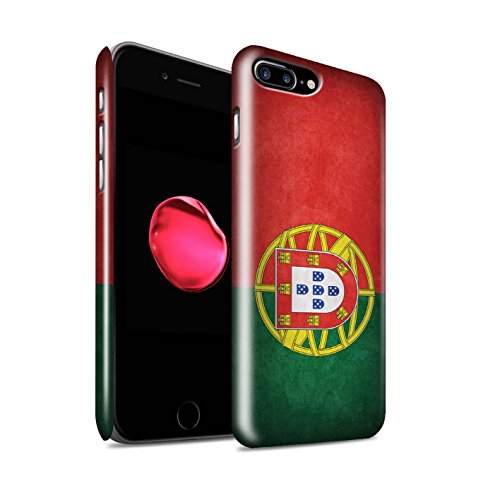 STUFF4 Gloss Hard Back Snap-On Phone Case for Apple iPhone 7 Plus / Portugal/Portuguese Design / Flags Collection