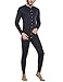 HOTOUCH Mens Thermal Underwear All In One Union Suit With Rear Flap Navy M