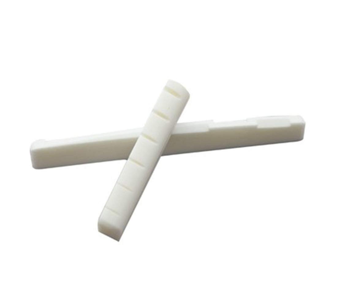 Acoustic Guitar Bone Bridge Saddle and Nut for 6 String Acoustic Guitar Real Cattle Bone Bridge Saddle Nut